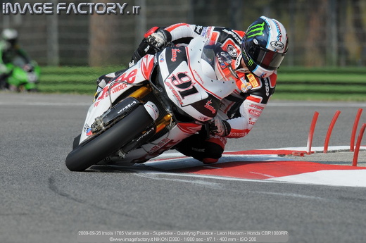 2009-09-26 Imola 1765 Variante alta - Superbike - Qualifyng Practice - Leon Haslam - Honda CBR1000RR